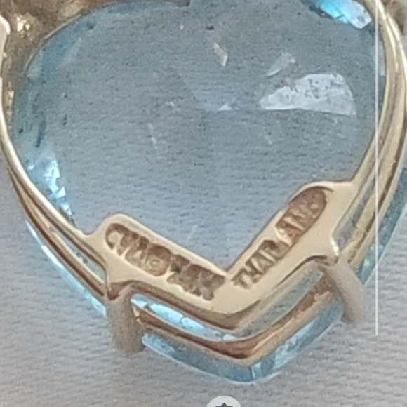 Exquisite 5.00Ct Heart Cut Natural Swiss Blue Topaz & Natural Diamond Pendant - Picture 5 of 13